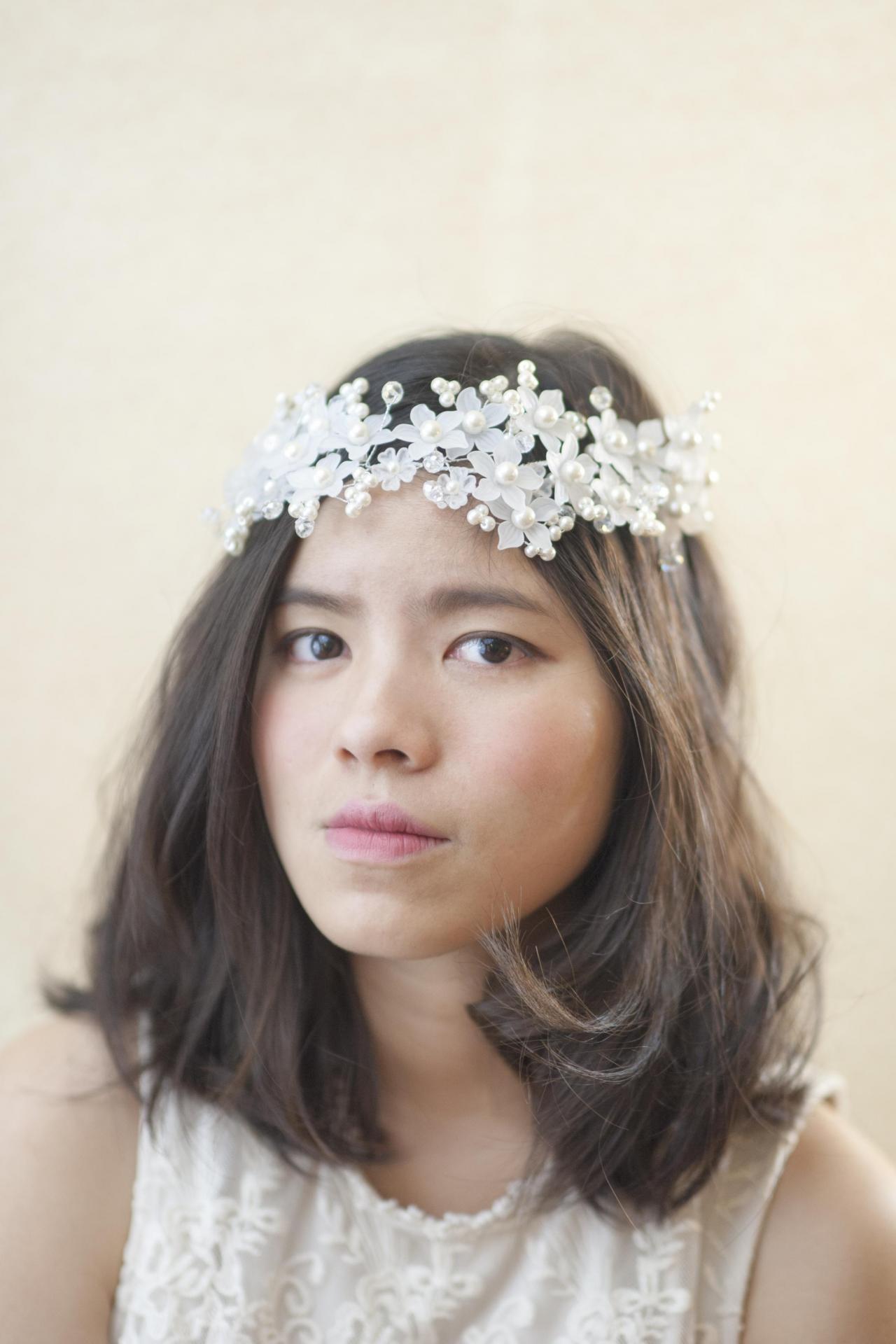 Flower Wedding Headpiece - Unique Flower Bridal Headpiece